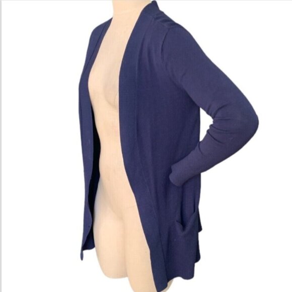 Premise Studio Longline Open Cardigan Sweater Sz S Blue 125L - Picture 4 of 8